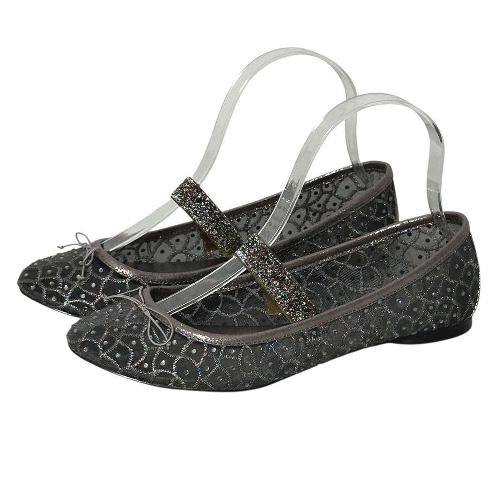 Adrianna Papell Womens Shoes 6.5 US Silver Embellished Mary Jane Ballet Flats